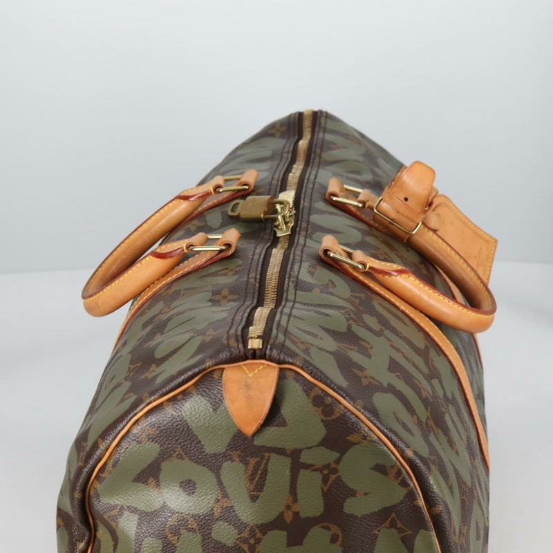 【日本直送】路易威登 Monogram Graffiti Keepall 50 波士頓包 卡其色 M92196 正品 fm4841V-6