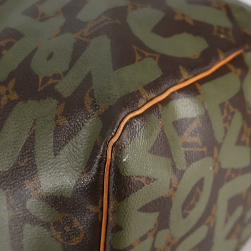 【日本直送】路易威登 Monogram Graffiti Keepall 50 波士頓包 卡其色 M92196 正品 fm4841V-14