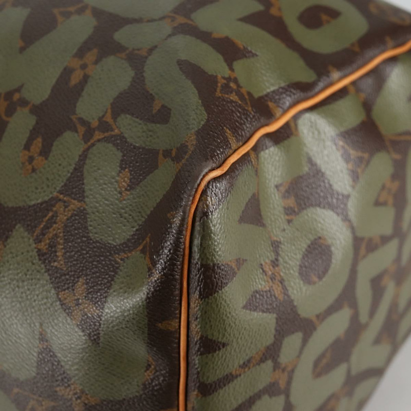 【日本直送】路易威登 Monogram Graffiti Keepall 50 波士頓包 卡其色 M92196 正品 fm4841V-16