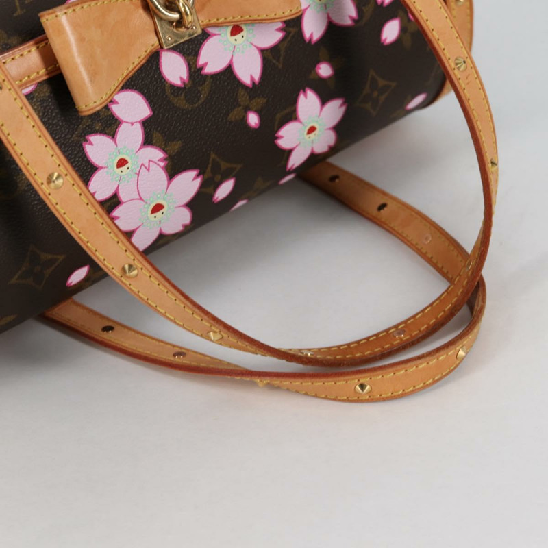 【日本直送】路易威登 Monogram 櫻花 Papillon 手提包 M92009 LV 授權 141143V-6