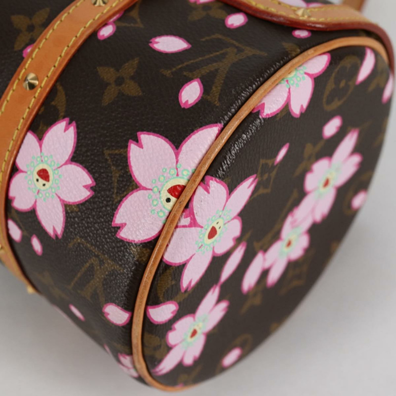 【日本直送】路易威登 Monogram 櫻花 Papillon 手提包 M92009 LV 授權 141143V-17