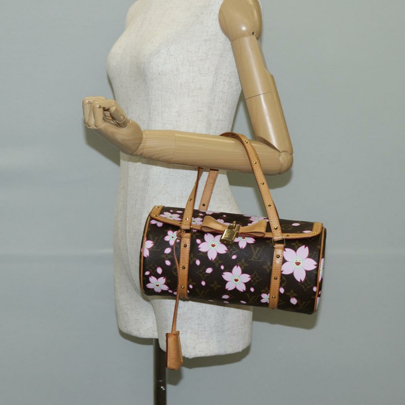 【日本直送】路易威登 Monogram 櫻花 Papillon 手提包 M92009 LV 授權 141143V-24