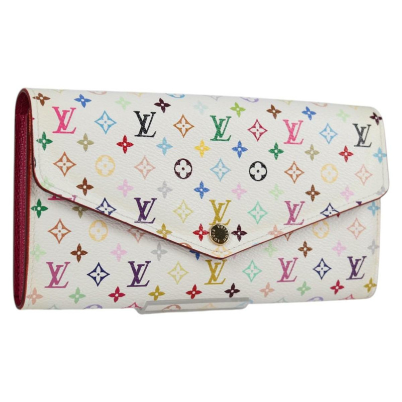 【日本直送】LOUIS VUITTON 多色 Portefeuille Sarah 皮夾 白色 M60667 正品 141191V-0