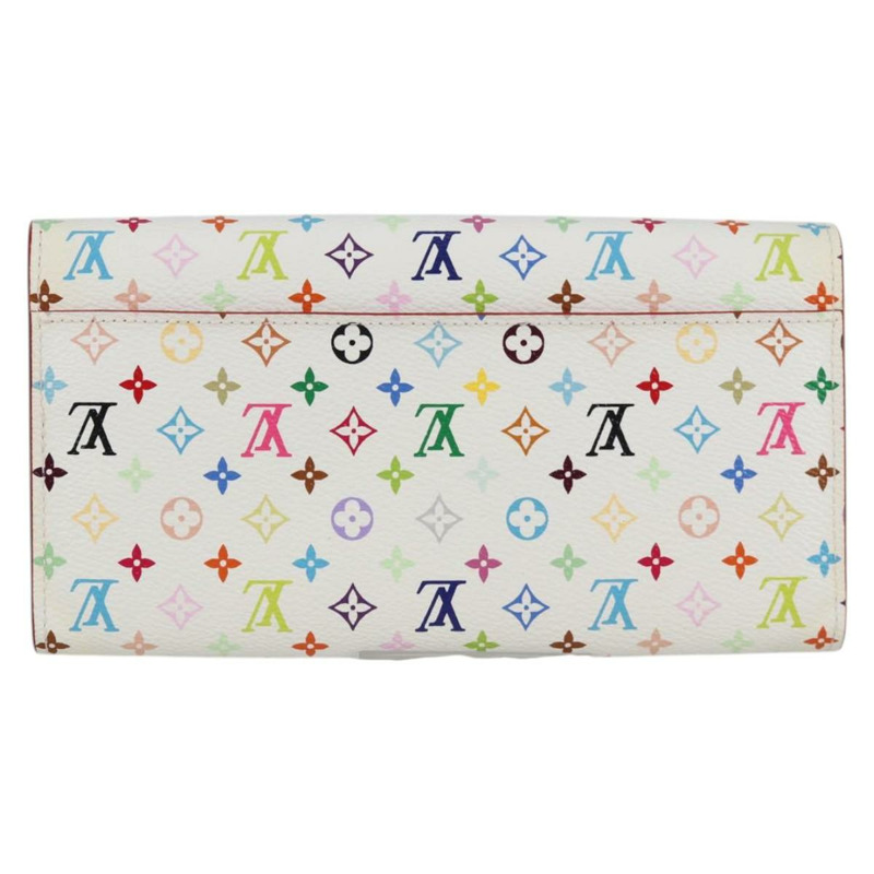 【日本直送】LOUIS VUITTON 多色 Portefeuille Sarah 皮夾 白色 M60667 正品 141191V-1