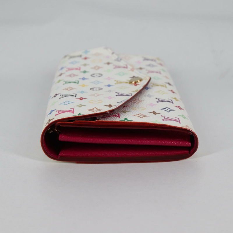 【日本直送】LOUIS VUITTON 多色 Portefeuille Sarah 皮夾 白色 M60667 正品 141191V-2