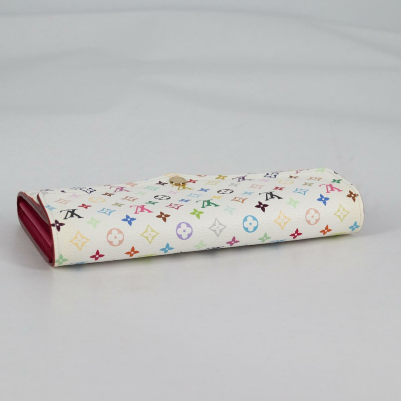 【日本直送】LOUIS VUITTON 多色 Portefeuille Sarah 皮夾 白色 M60667 正品 141191V-4
