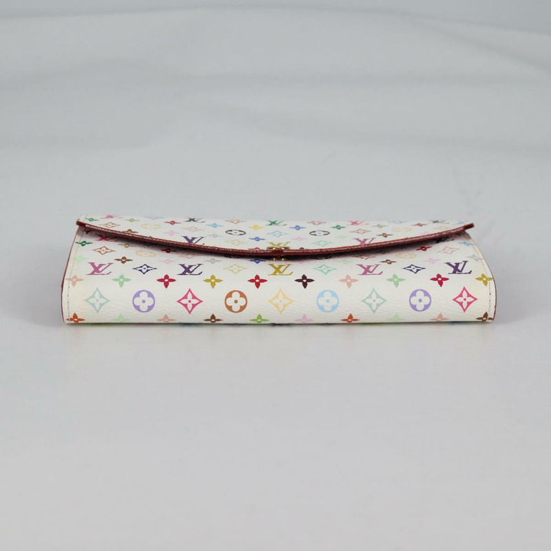 【日本直送】LOUIS VUITTON 多色 Portefeuille Sarah 皮夾 白色 M60667 正品 141191V-5