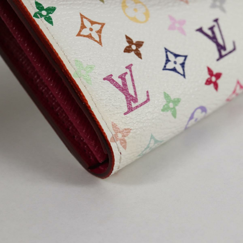【日本直送】LOUIS VUITTON 多色 Portefeuille Sarah 皮夾 白色 M60667 正品 141191V-6