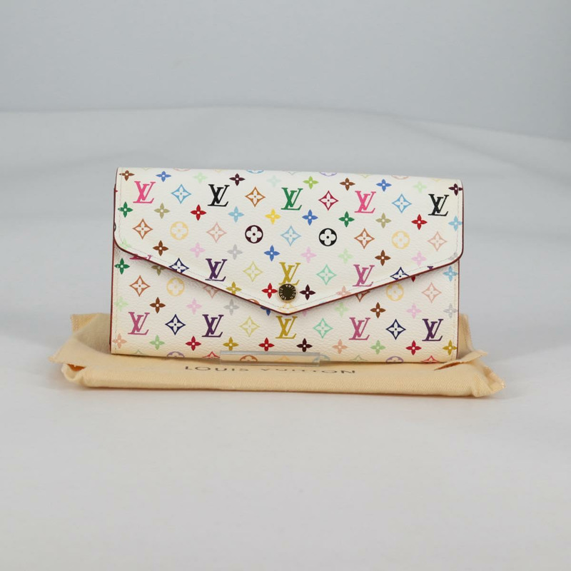 【日本直送】LOUIS VUITTON 多色 Portefeuille Sarah 皮夾 白色 M60667 正品 141191V-11