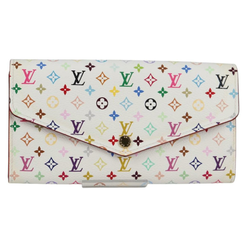 【日本直送】LOUIS VUITTON 多色 Portefeuille Sarah 皮夾 白色 M60667 正品 141191V-12