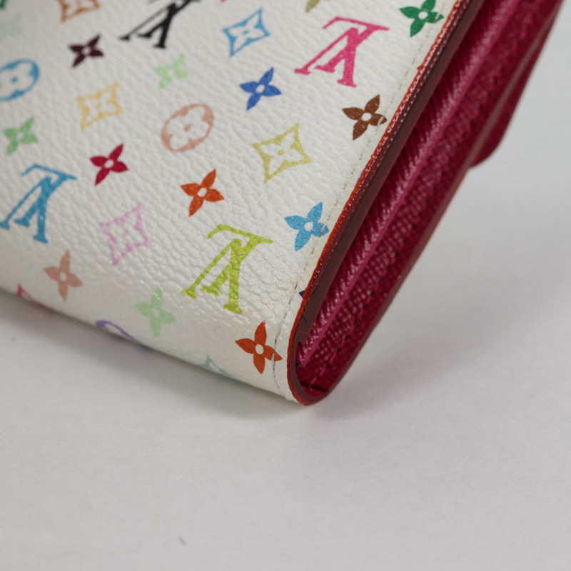 【日本直送】LOUIS VUITTON 多色 Portefeuille Sarah 皮夾 白色 M60667 正品 141191V-15
