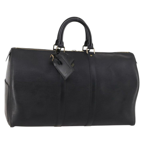 路易威登 Epi Keepall 45 波士頓包 黑色 M42972 LV 授權 141001