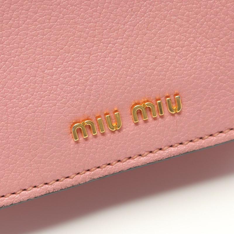 Miu Miu MADRAS Madras 斜背包 2way 單肩包 5BH609 皮革 粉紅色 二手 女款-11