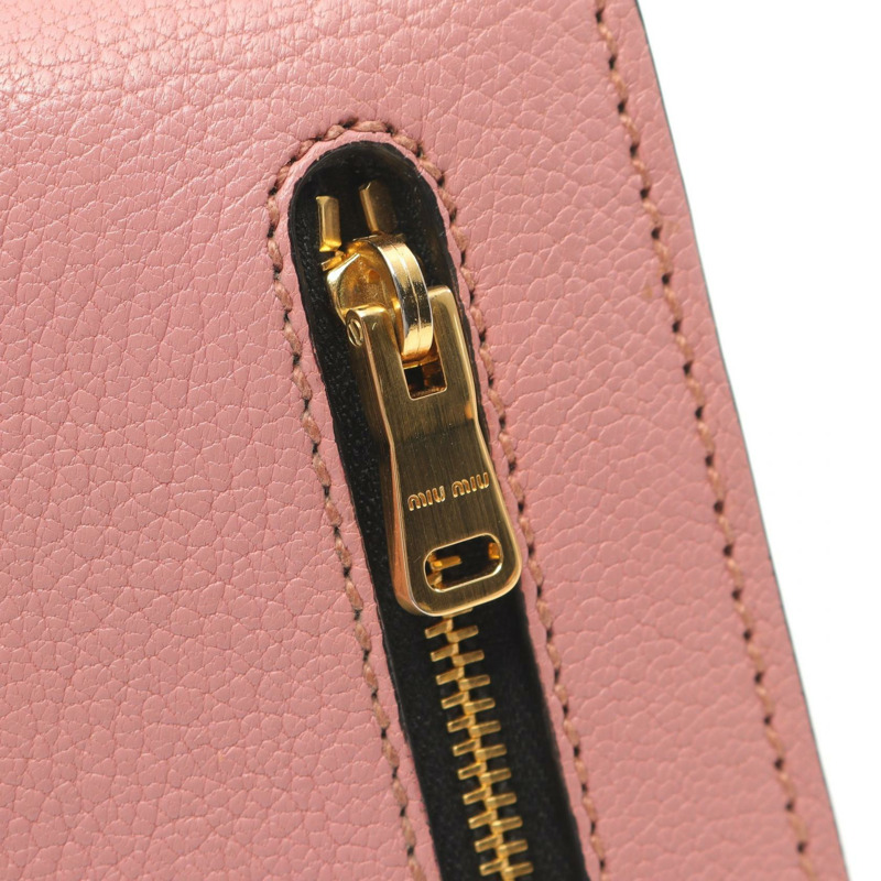 Miu Miu MADRAS Madras 斜背包 2way 單肩包 5BH609 皮革 粉紅色 二手 女款-12
