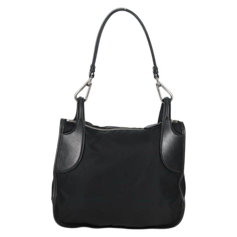 【日本直送】PRADA 肩背包 皮革 黑色 銀色 正品 yk19364V-1