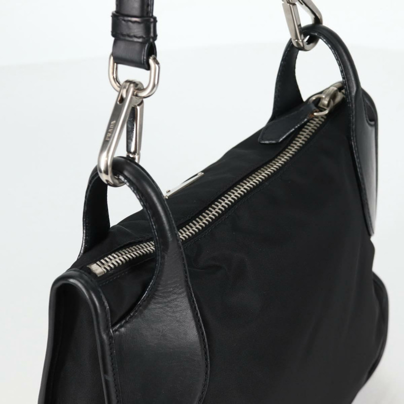 【日本直送】PRADA 肩背包 皮革 黑色 銀色 正品 yk19364V-5