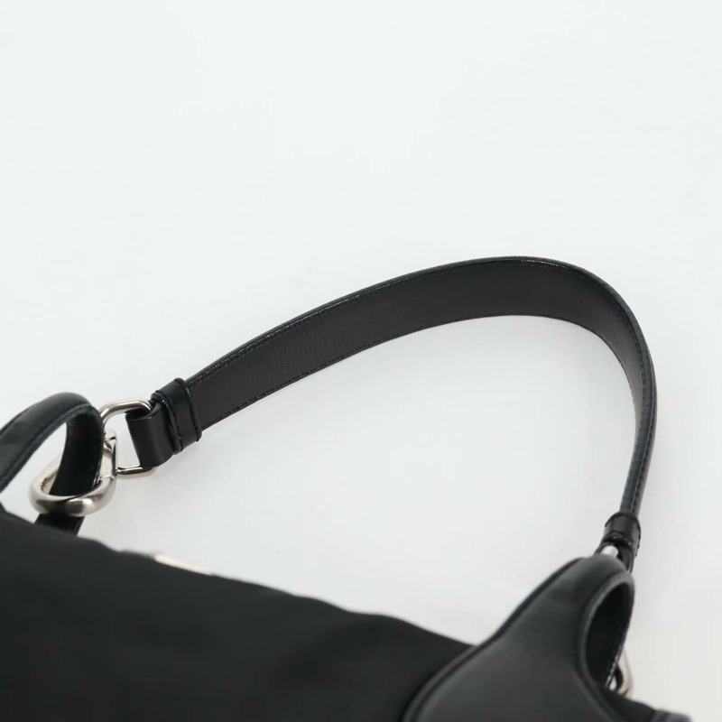 【日本直送】PRADA 肩背包 皮革 黑色 銀色 正品 yk19364V-13