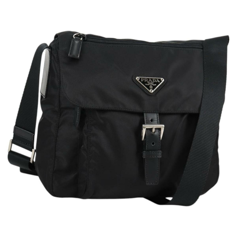 【日本直送】PRADA 單肩包 尼龍 黑色 銀色 正品 yk19365V-0