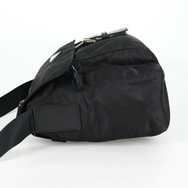 【日本直送】PRADA 單肩包 尼龍 黑色 銀色 正品 yk19365V-2
