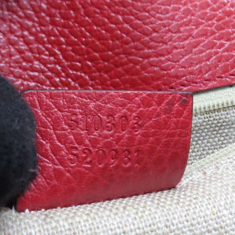 紅色牛皮 Interlocking GG 肩背包 Outlet 510303【GUCCI 古馳】 510303 520981/Red-8