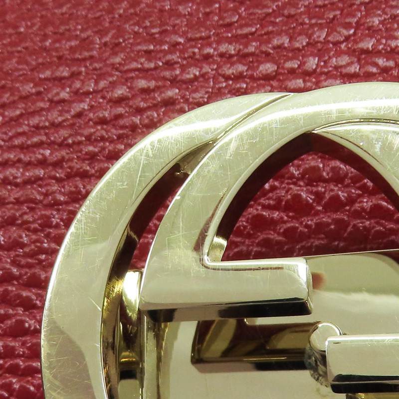 紅色牛皮 Interlocking GG 肩背包 Outlet 510303【GUCCI 古馳】 510303 520981/Red-15