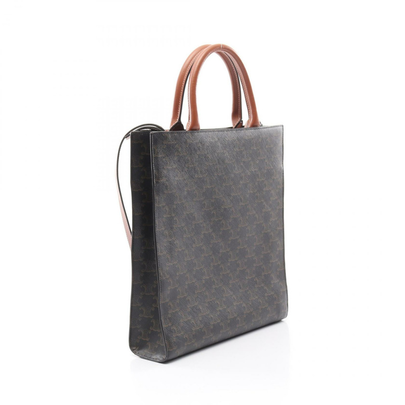 CELINE 小號 Vertical Cabas Triomphe 兩用手提包 191542 帆布 黑色 二手-1