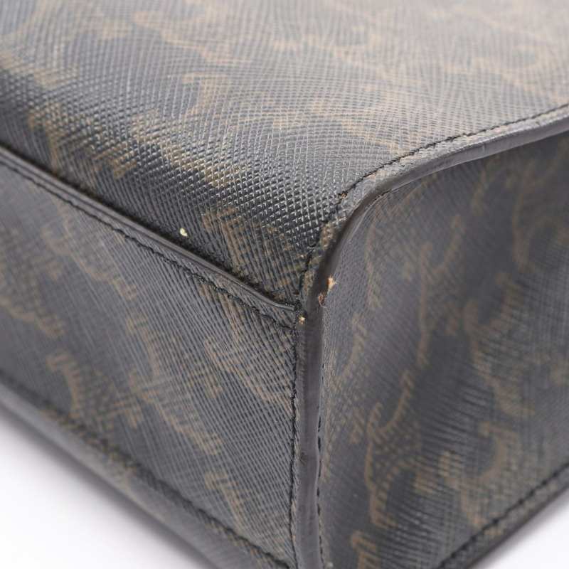 CELINE 小號 Vertical Cabas Triomphe 兩用手提包 191542 帆布 黑色 二手-5