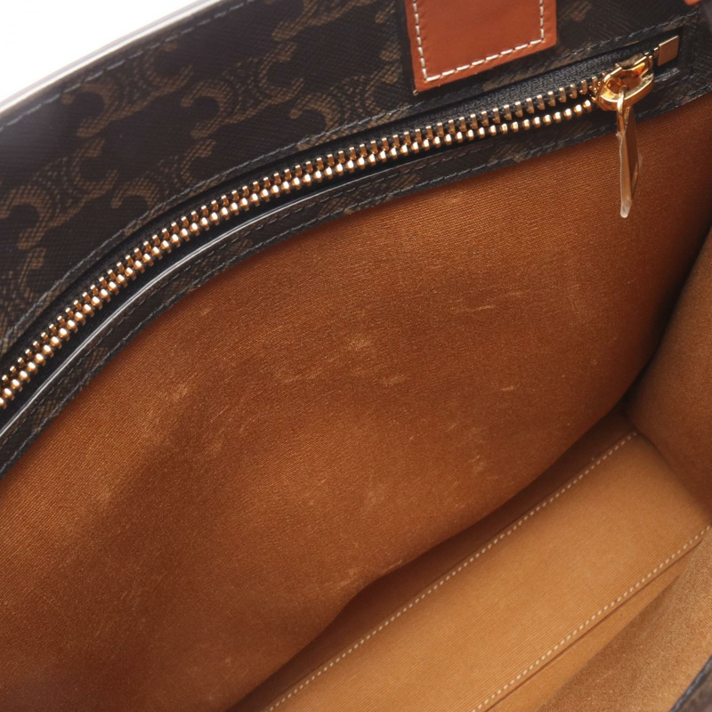 CELINE 小號 Vertical Cabas Triomphe 兩用手提包 191542 帆布 黑色 二手-7