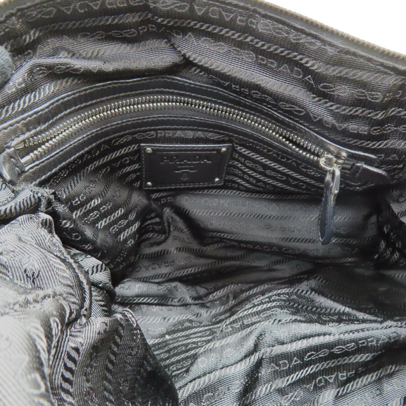 黑色羊皮 尼龍 手提包 銀扣 BR3994【PRADA 普拉達】 BR3994-5