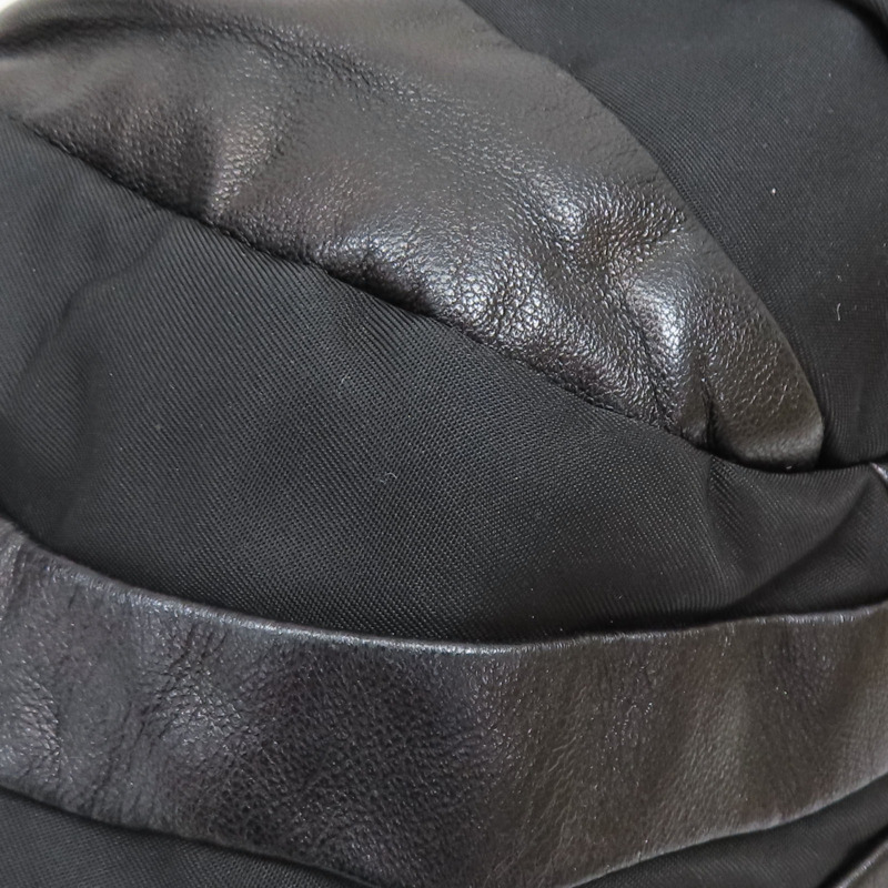 黑色羊皮 尼龍 手提包 銀扣 BR3994【PRADA 普拉達】 BR3994-11