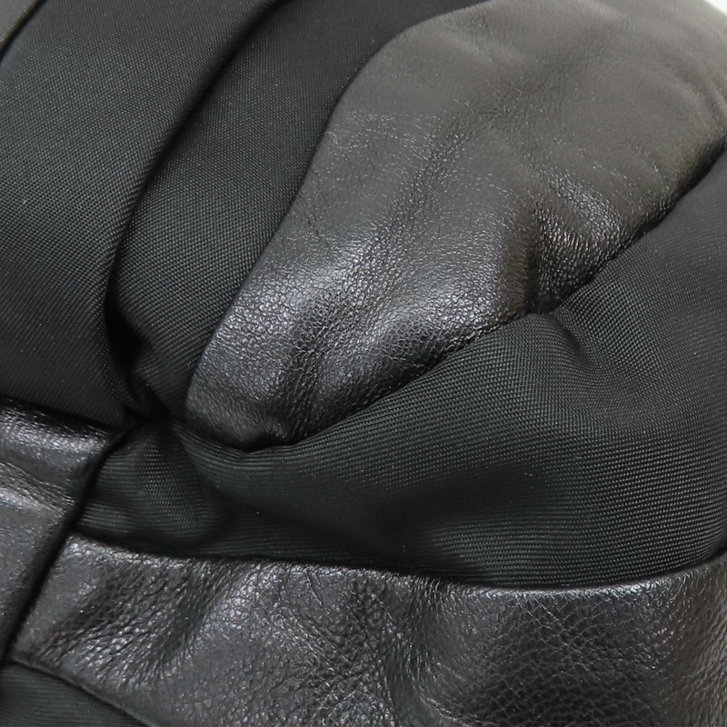 黑色羊皮 尼龍 手提包 銀扣 BR3994【PRADA 普拉達】 BR3994-12