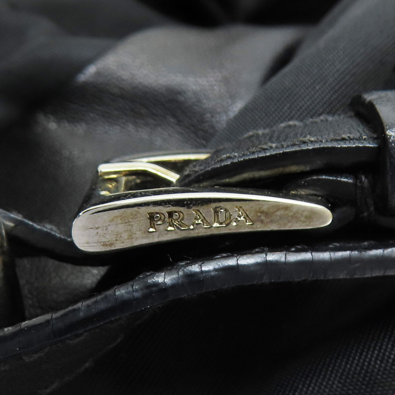 黑色羊皮 尼龍 手提包 銀扣 BR3994【PRADA 普拉達】 BR3994-16
