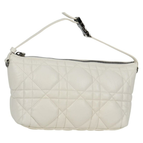 Christian Dior Canage Nomad 手拿包 皮革 白色 正品 yk18674A
