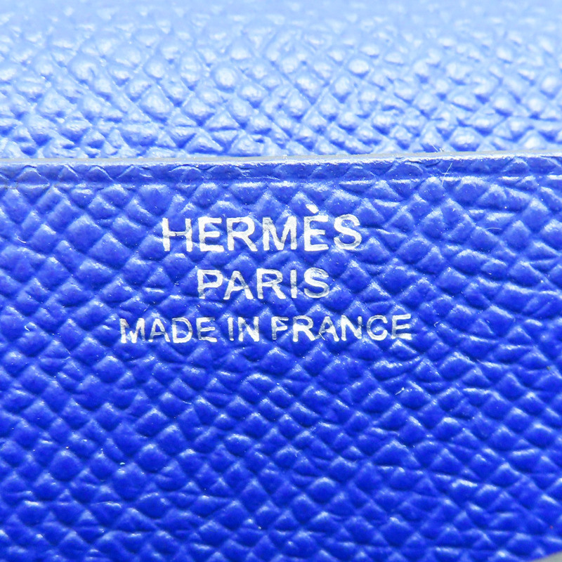 藍色 Epsom牛皮 雙折長夾 T刻【HERMES 愛馬仕】 T刻-7