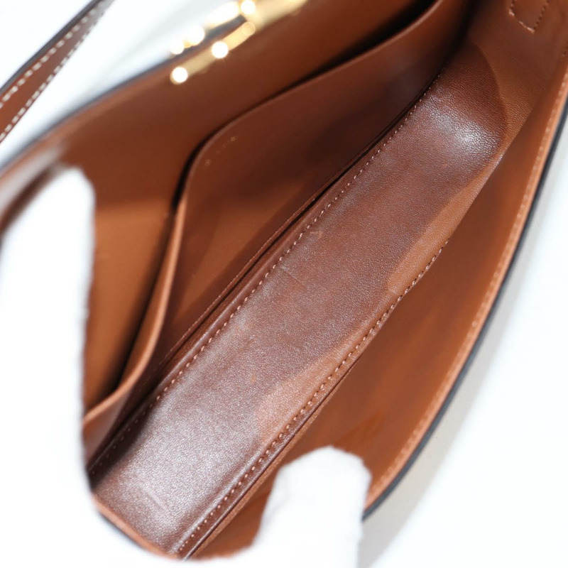【日本直送】CELINE Triomphe Claude 單肩包 PVC 皮革 黑金 正品 yk19380M-10