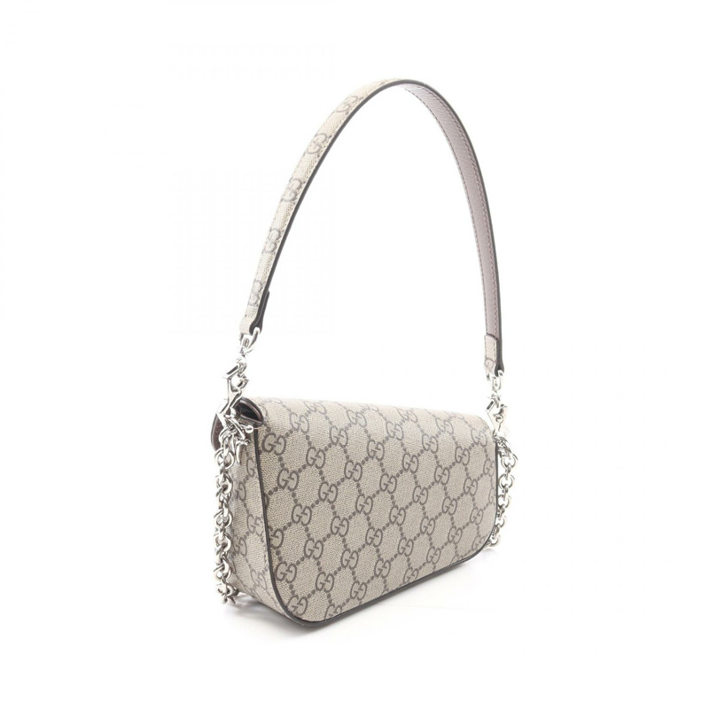 GUCCI Horsebit 1955 GG Supreme 單肩包 774209 帆布皮革米色二手-1