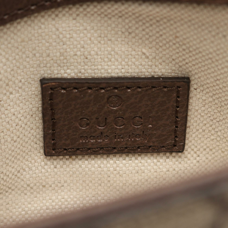 GUCCI Horsebit 1955 GG Supreme 單肩包 774209 帆布皮革米色二手-3