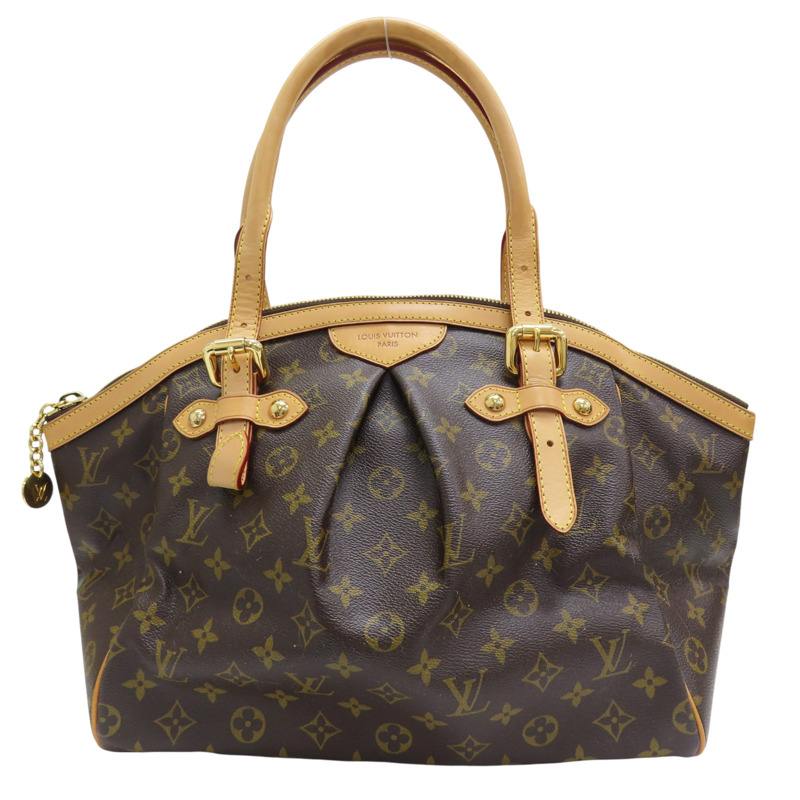 棕色 原花帆布 Tivoli GM 肩背包【LOUIS VUITTON LV 路易威登】 M40144-0