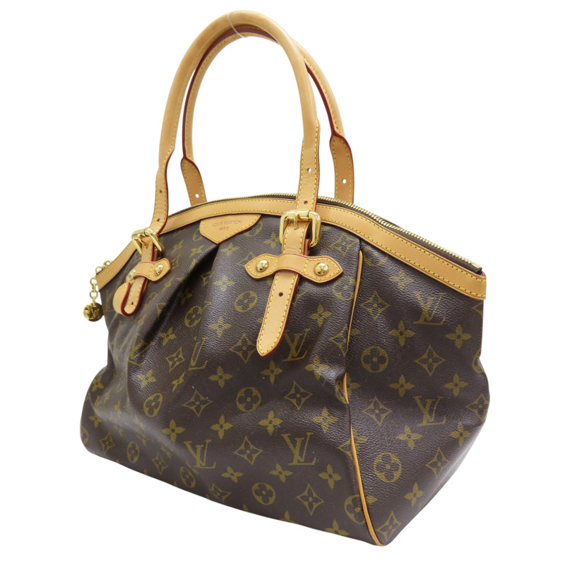 棕色 原花帆布 Tivoli GM 肩背包【LOUIS VUITTON LV 路易威登】 M40144-2