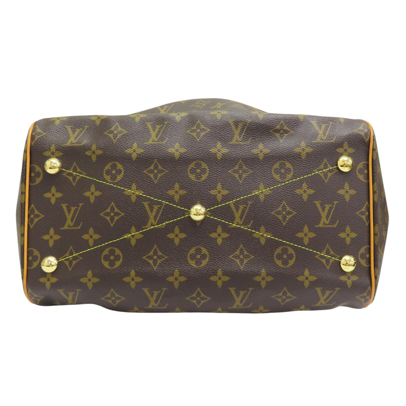 棕色 原花帆布 Tivoli GM 肩背包【LOUIS VUITTON LV 路易威登】 M40144-3
