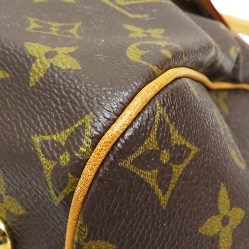 棕色 原花帆布 Tivoli GM 肩背包【LOUIS VUITTON LV 路易威登】 M40144-9