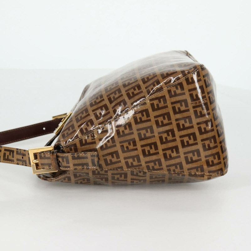【日本直送】FENDI Zucchino 帆布 Mamma Baguette 肩背包 米色金色 正品 yk19418V-2