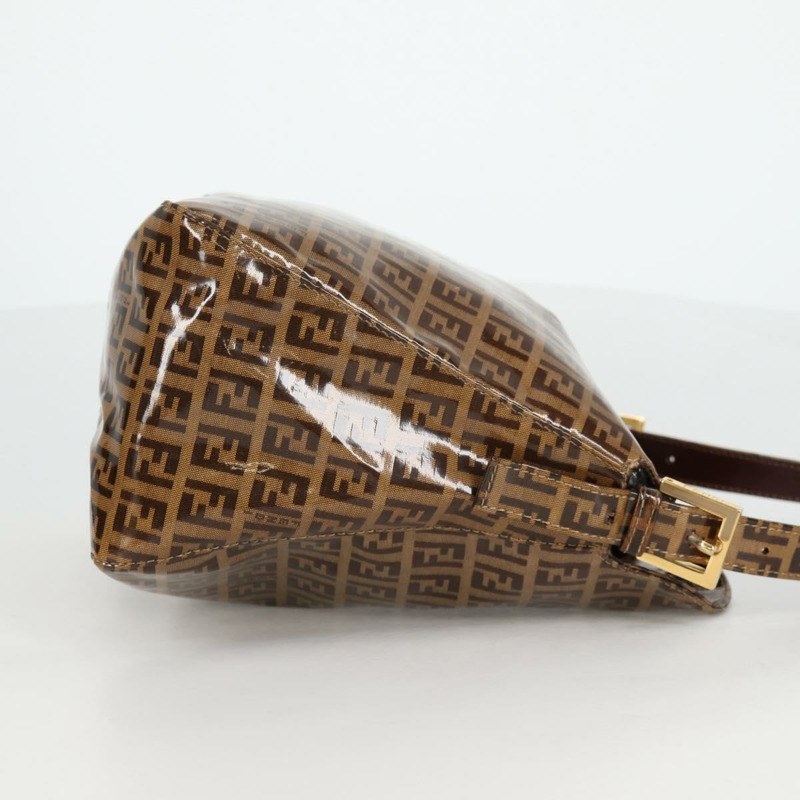 【日本直送】FENDI Zucchino 帆布 Mamma Baguette 肩背包 米色金色 正品 yk19418V-3