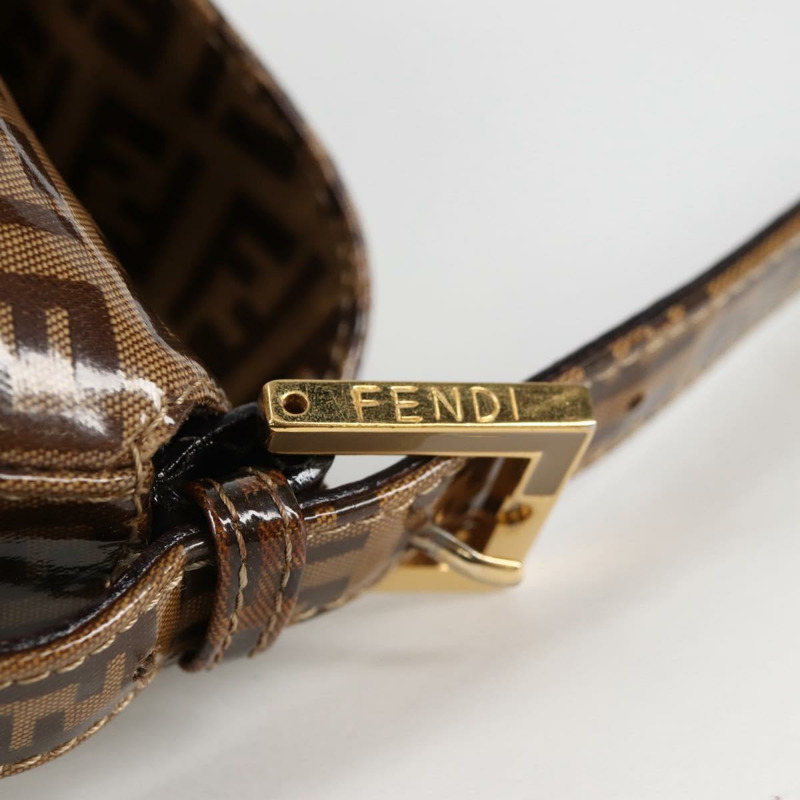 【日本直送】FENDI Zucchino 帆布 Mamma Baguette 肩背包 米色金色 正品 yk19418V-7