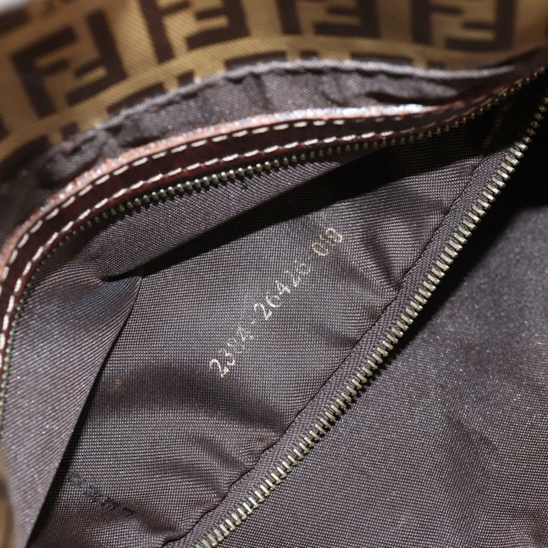 【日本直送】FENDI Zucchino 帆布 Mamma Baguette 肩背包 米色金色 正品 yk19418V-10