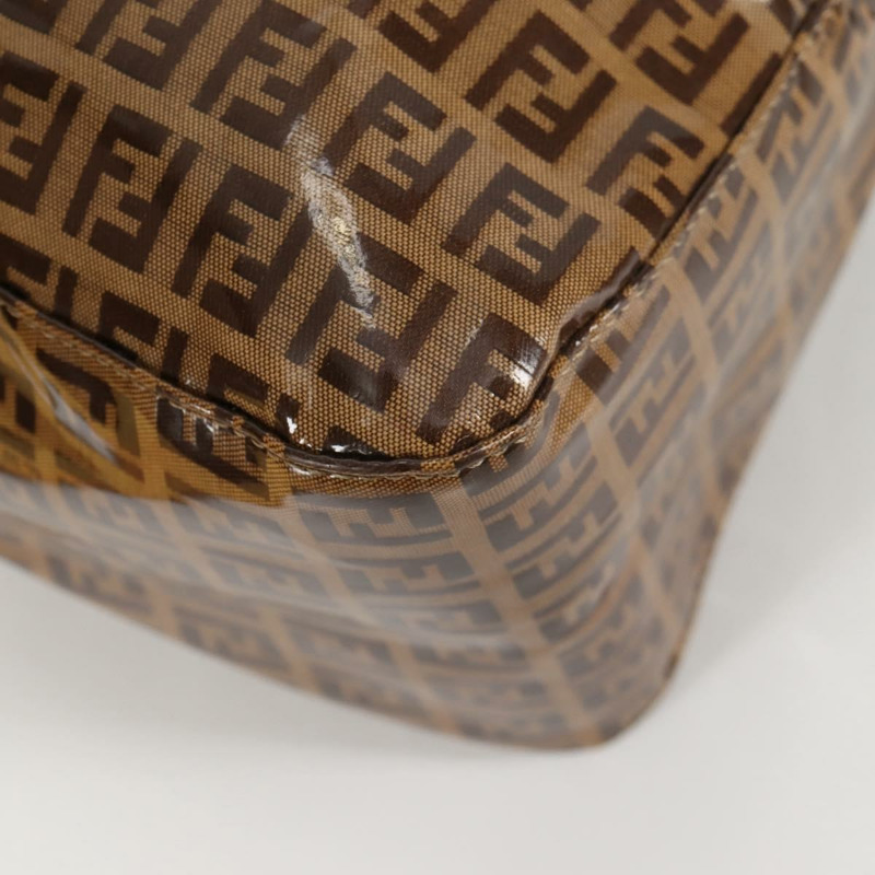 【日本直送】FENDI Zucchino 帆布 Mamma Baguette 肩背包 米色金色 正品 yk19418V-17
