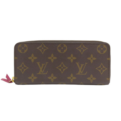 棕色 原花帆布 ZIP 拉鍊長夾 M60742 金扣【LOUIS VUITTON 路易威登】 M60742