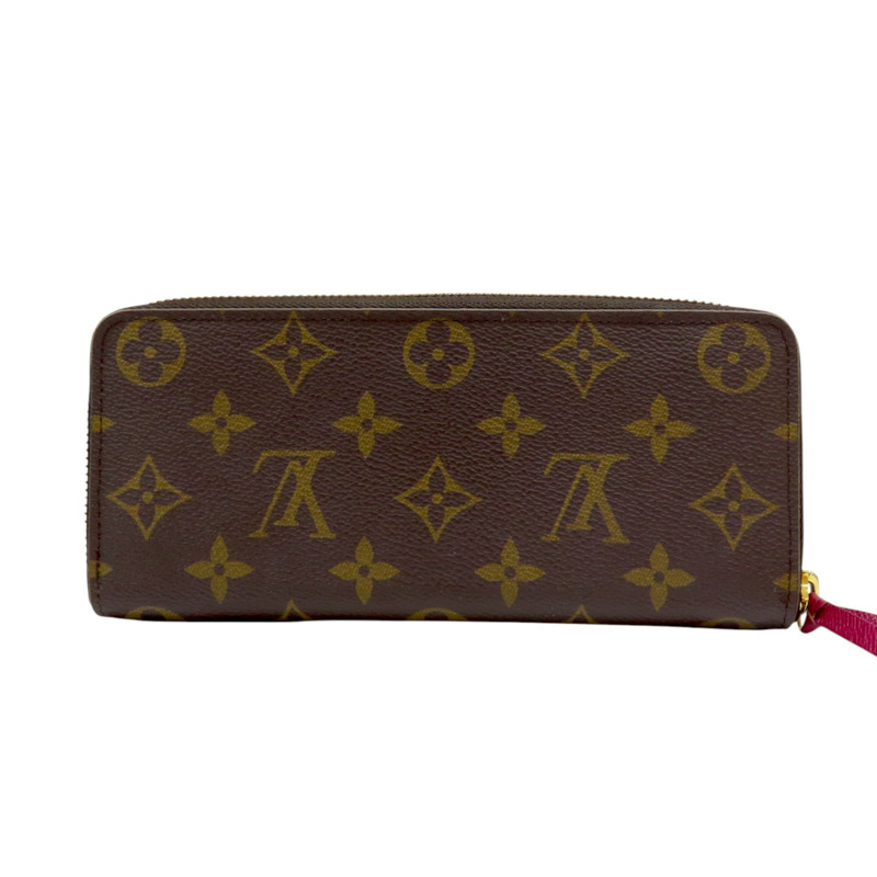 棕色 原花帆布 ZIP 拉鍊長夾 M60742 金扣【LOUIS VUITTON 路易威登】 M60742-1