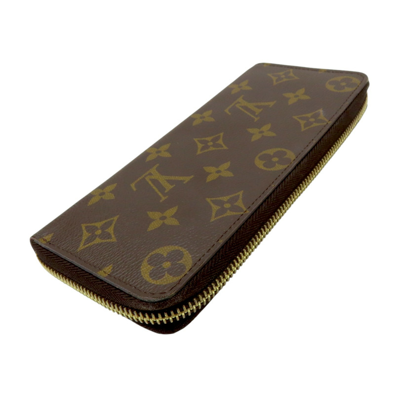 棕色 原花帆布 ZIP 拉鍊長夾 M60742 金扣【LOUIS VUITTON 路易威登】 M60742-2