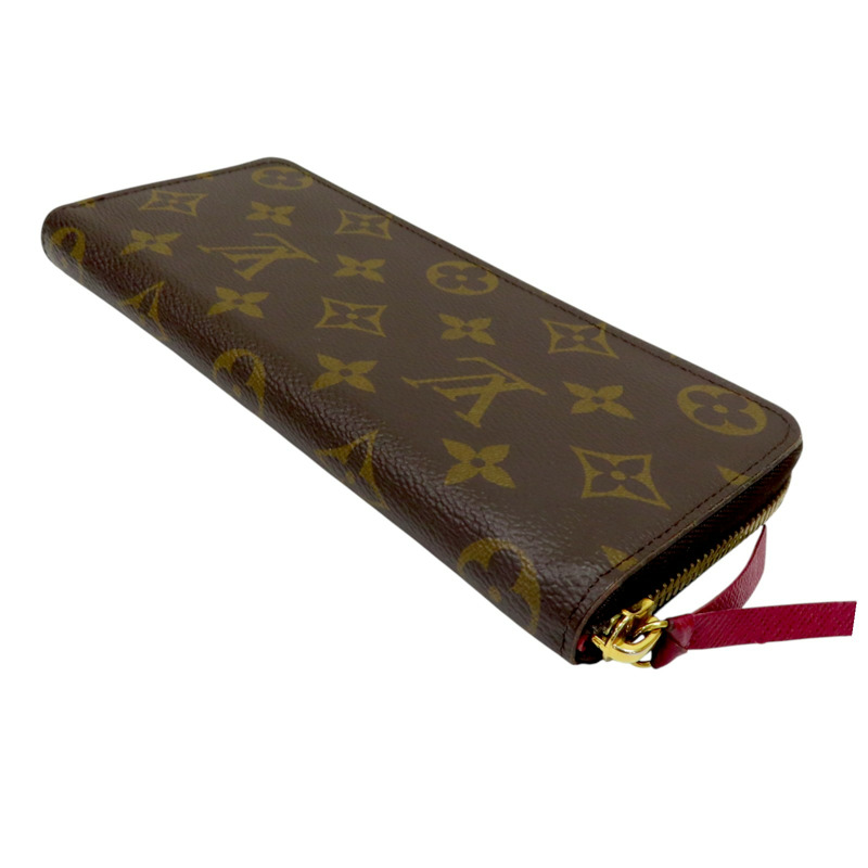 棕色 原花帆布 ZIP 拉鍊長夾 M60742 金扣【LOUIS VUITTON 路易威登】 M60742-3